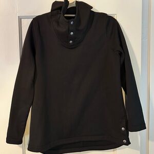 The North Face Women’s Black Button-Up Pullover Hoodie Fleece